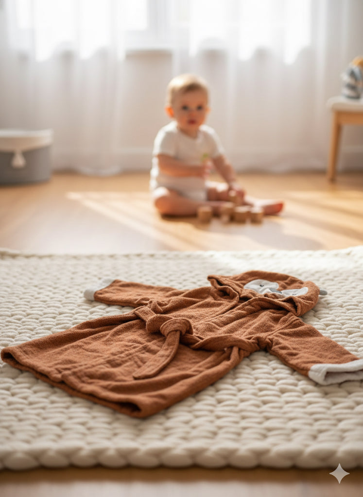 Albornoz Infantil con Capucha – Diseño Animal, Suavidad y Absorción para el Baño