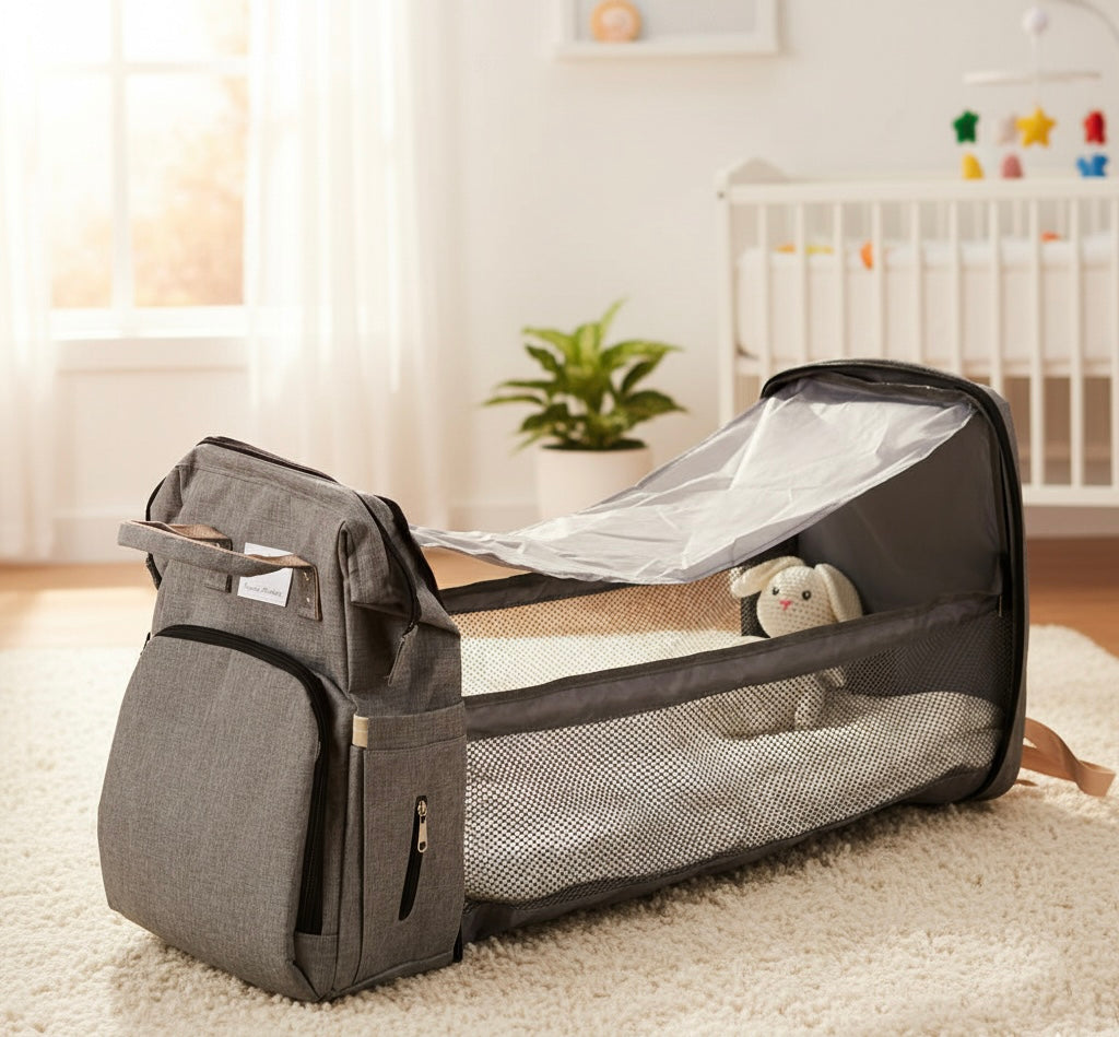 Mochila Cuna Extensible para Bebé – 2 en 1 Viaje & Descanso | Comodidad que acompaña