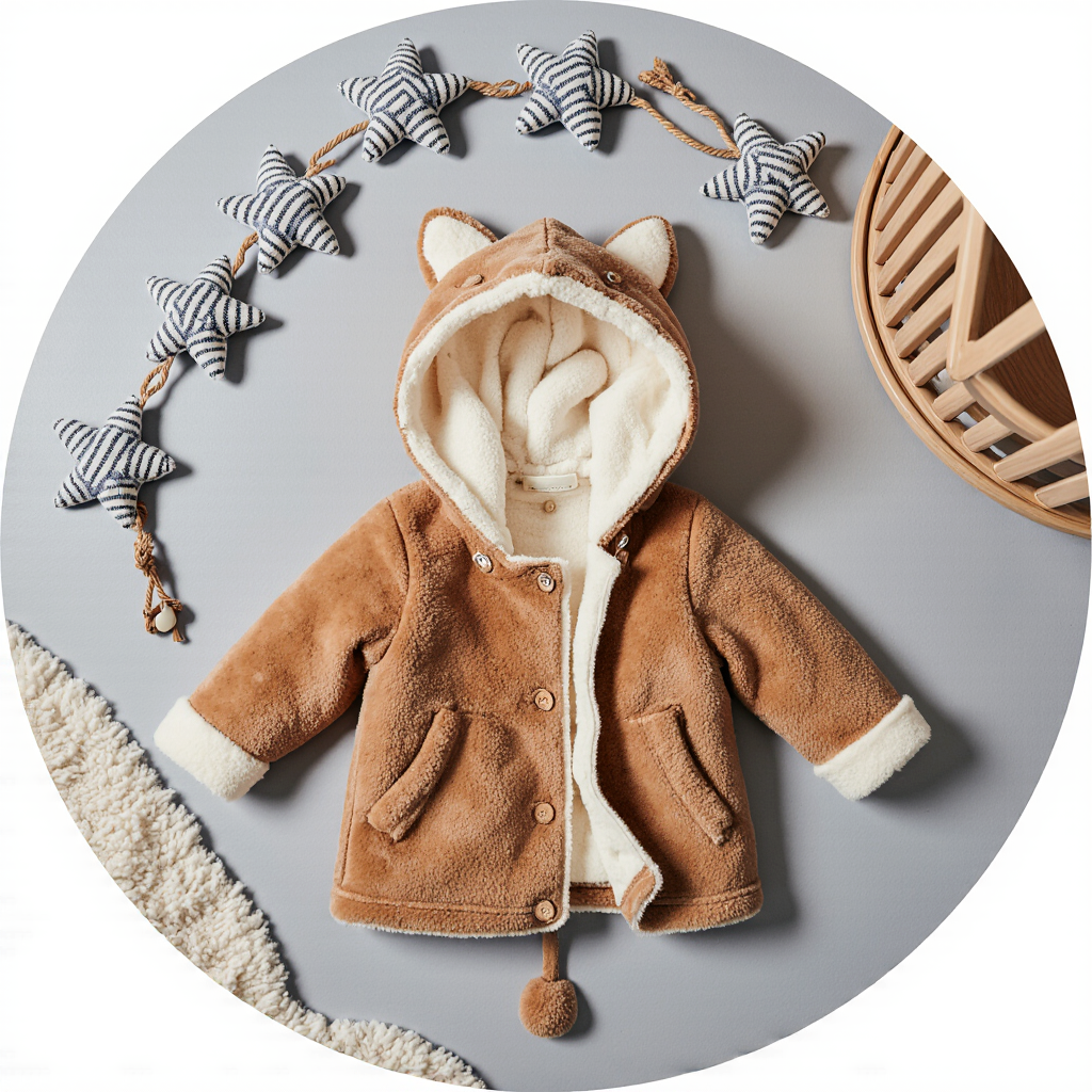 Abrigo de Algodón para Bebé – Calidez Suave y Estilo Dulce para los Paseos Fríos