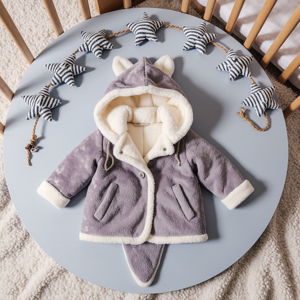 Abrigo de Algodón para Bebé – Calidez Suave y Estilo Dulce para los Paseos Fríos