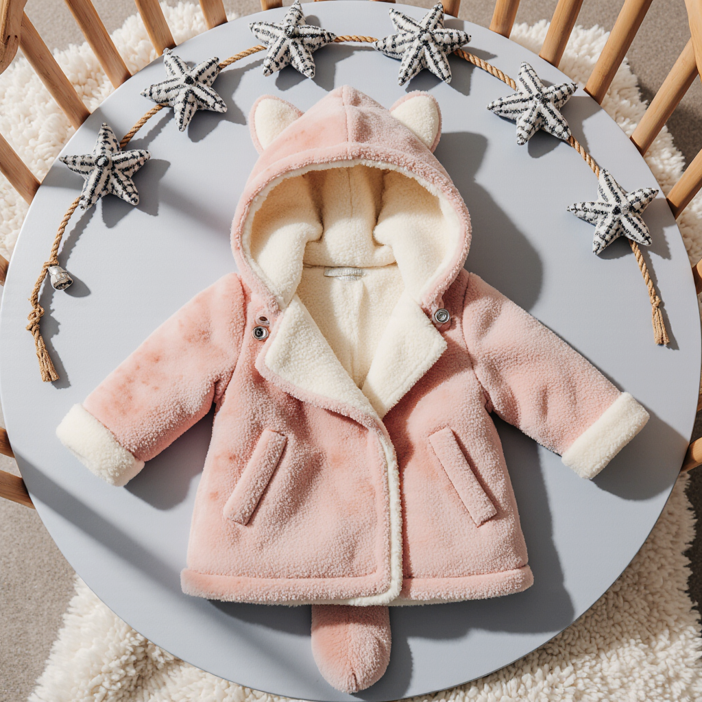 Abrigo de Algodón para Bebé – Calidez Suave y Estilo Dulce para los Paseos Fríos