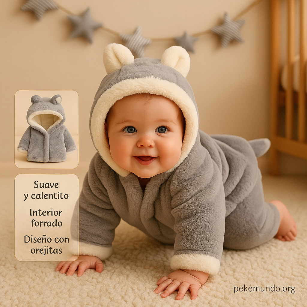 Abrigo de Algodón para Bebé – Calidez Suave y Estilo Dulce para los Paseos Fríos