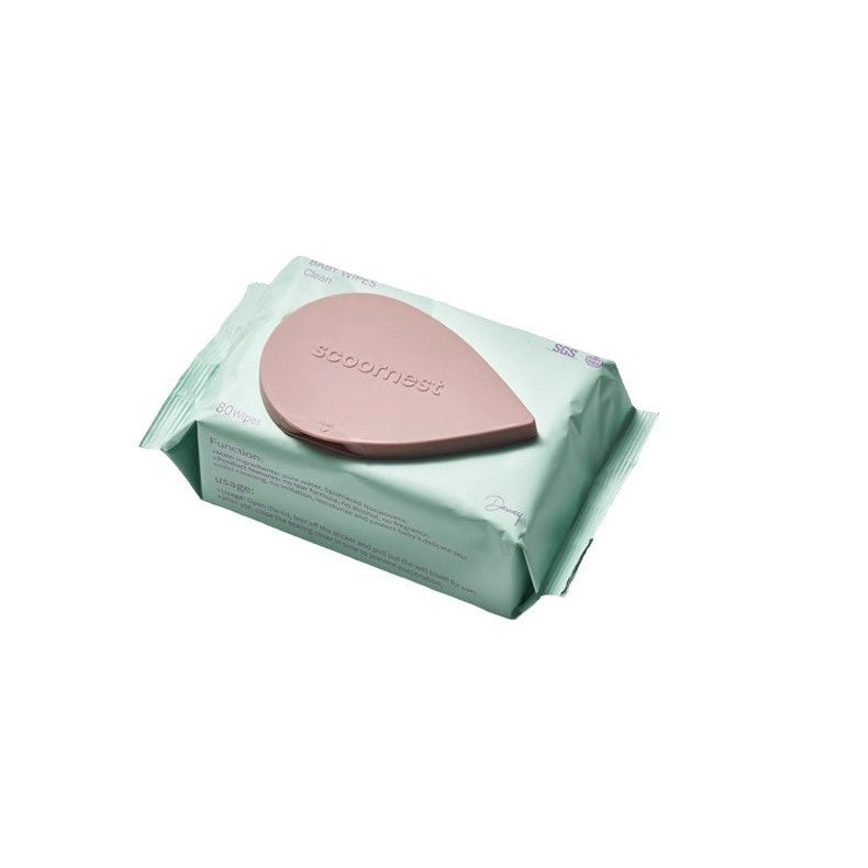 Baby Wet Wipes Newborn Baby Hand Mouth Bottom Special Children's Wipes 80 Pumping Big Bag Family Affordable