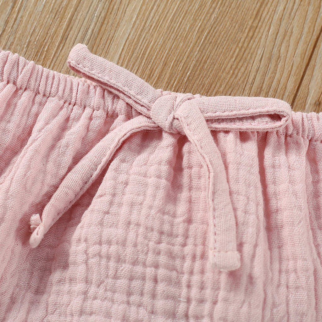 Conjunto Verano Bebé – Top de Tirantes + Pantalón Corto | Suavidad, Estilo y Libertad para su Primer Verano