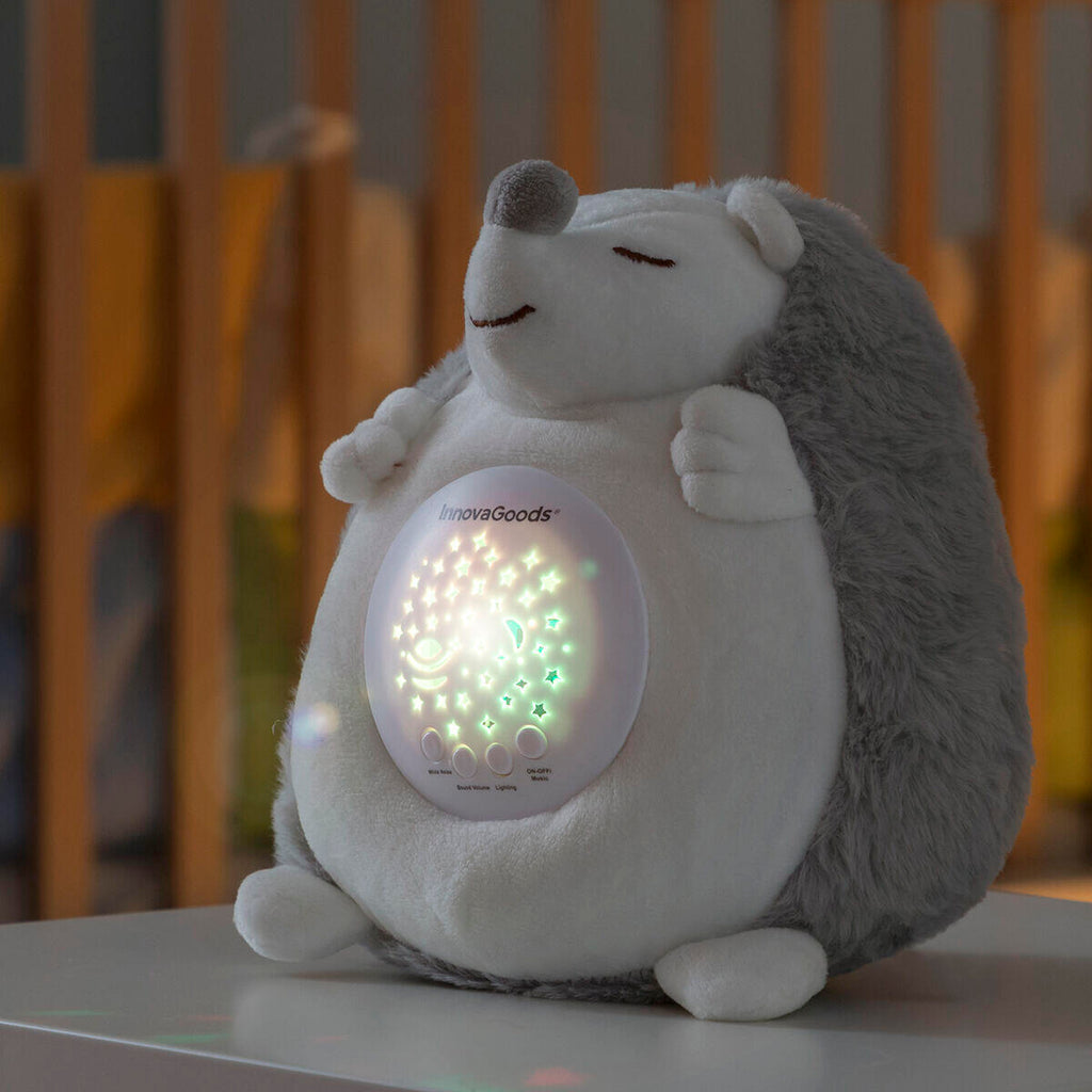 Erizo Peluche ‘Spikey’ con Luz Proyector + Ruido Blanco – Sueños Tranquilos para tu Bebé
