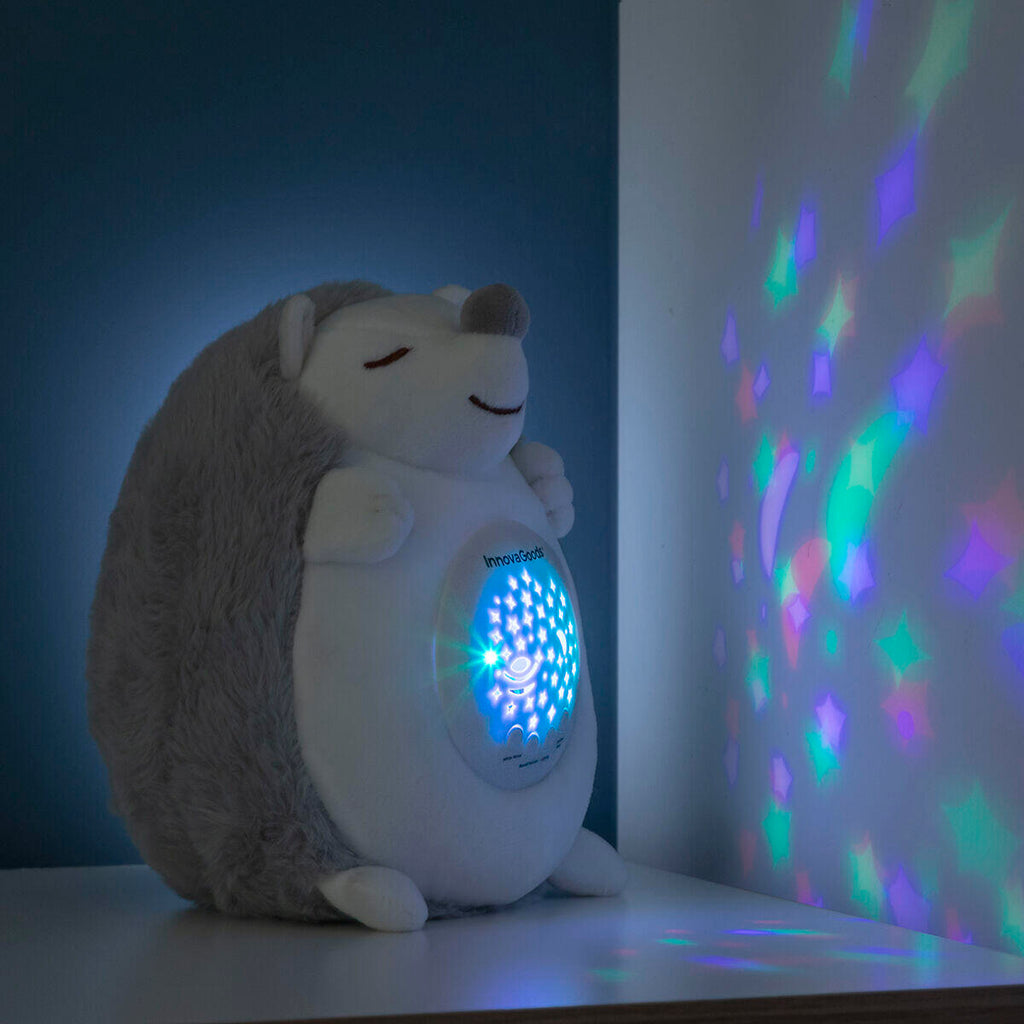 Erizo Peluche ‘Spikey’ con Luz Proyector + Ruido Blanco – Sueños Tranquilos para tu Bebé