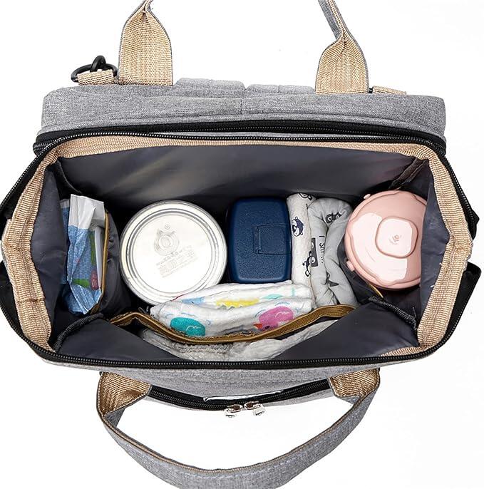 Mochila Multifuncional para Mamá – Cambiador, Cuna Portátil y Gran Capacidad para el Día a Día