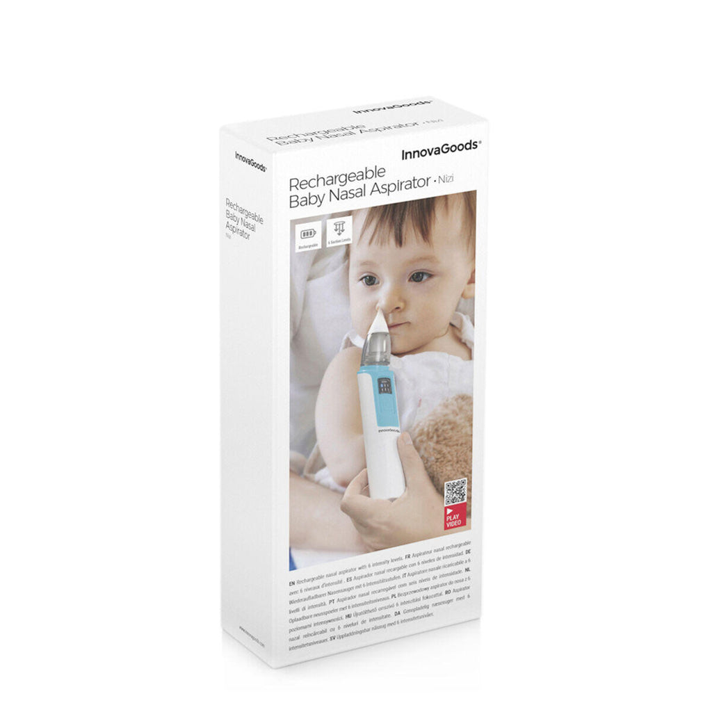 Aspirador Nasal Recargable para Bebés Nizi | Respiración Suave y Tranquila para tu Peque