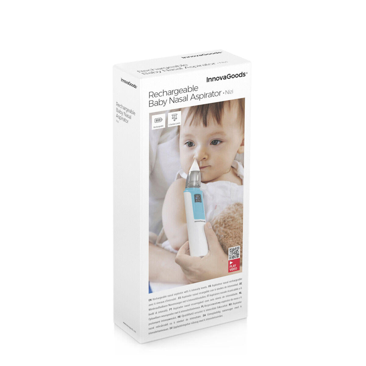 Aspirador Nasal Recargable para Bebés Nizi | Respiración Suave y Tranquila para tu Peque